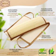 BETLYS luffa doble cara para exfoliar y limpiar eficazmente.