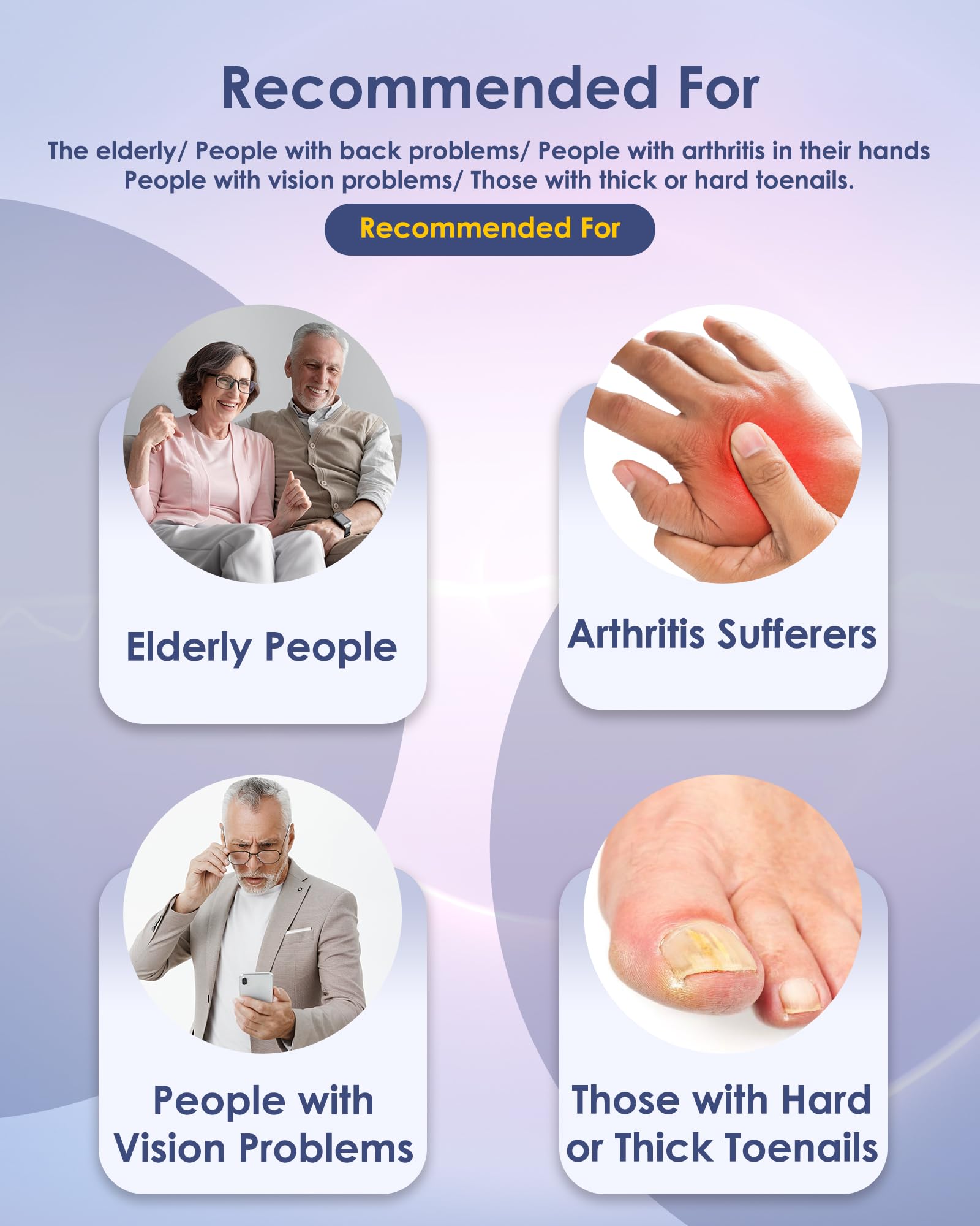 Betrysota cortauñas eléctrico con recogida de virutas, limpieza rápida sin desorden.