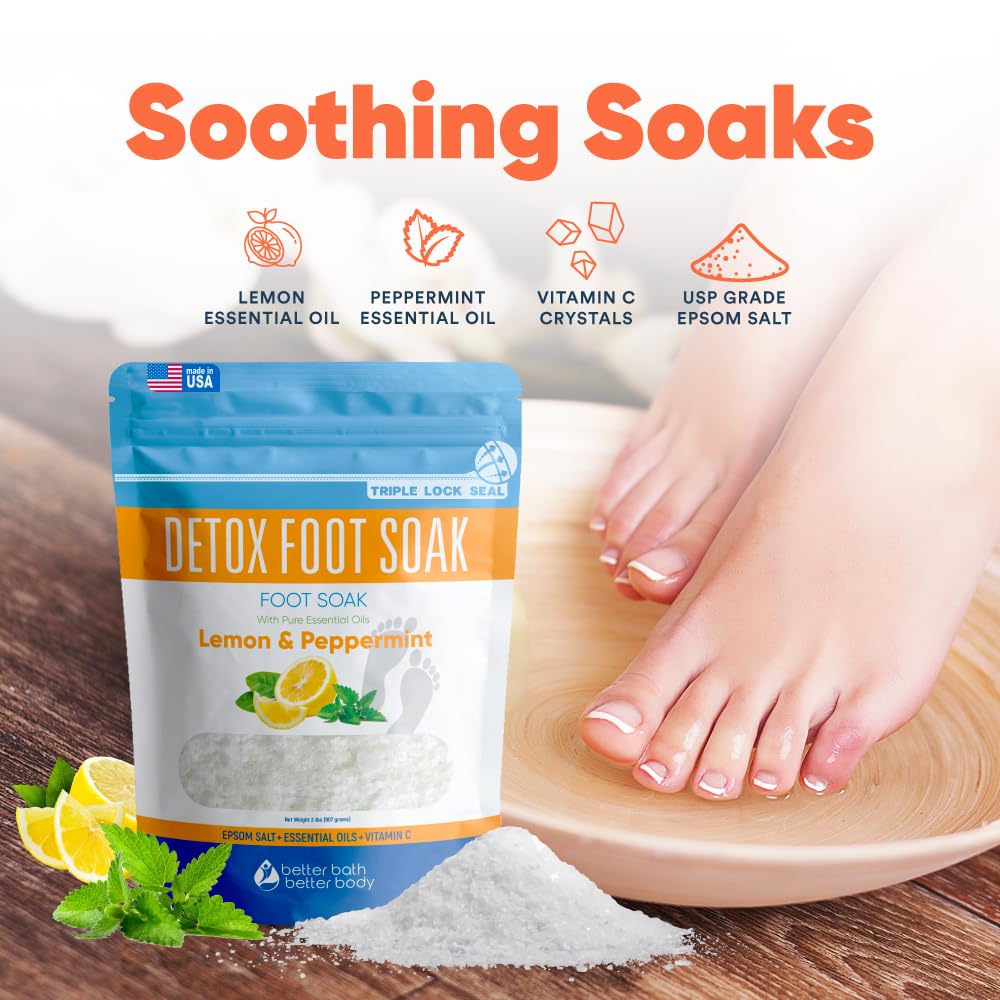 Better Bath Better Body Detox Foot Soak foot soak setup in bowl
