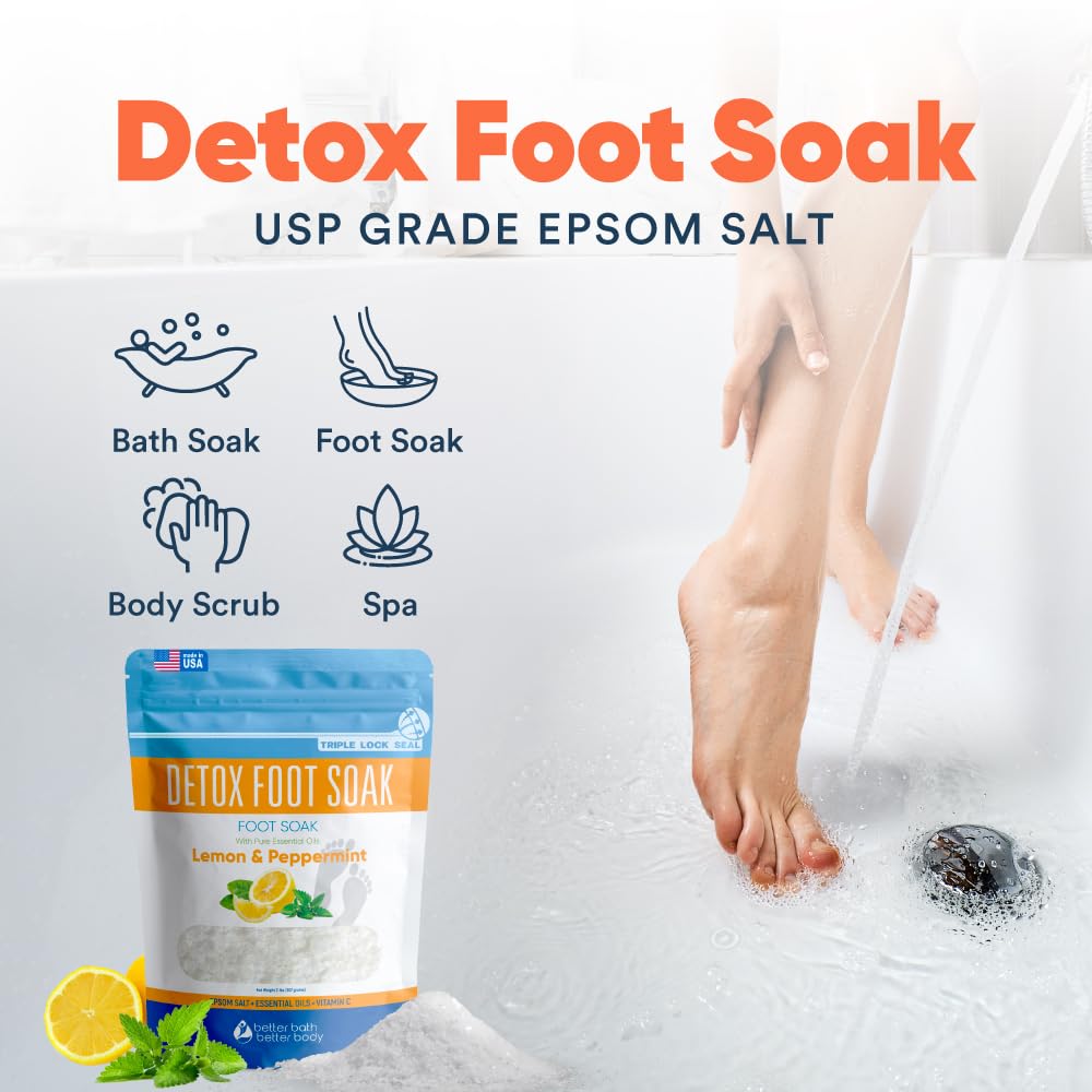Better Bath Better Body Detox Foot Soak frankincense oil dots subtle scent