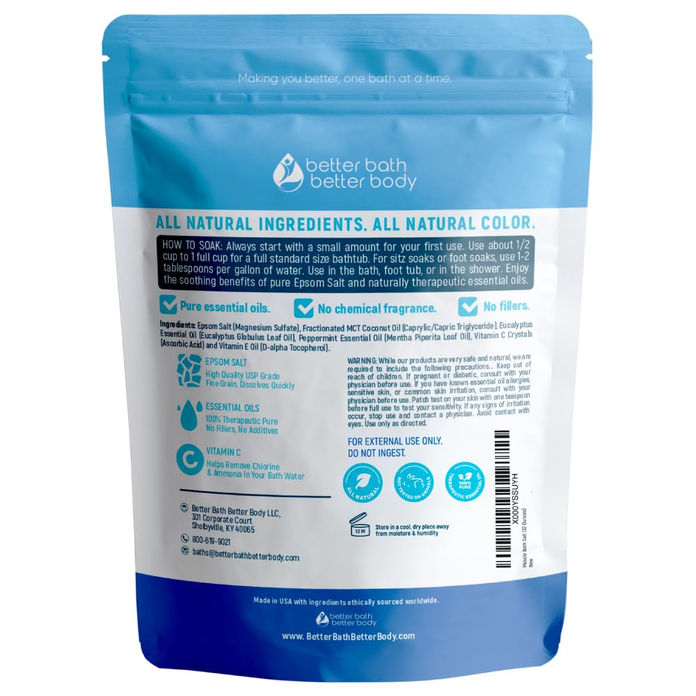 Huile essentielle menthe et eucalyptus de Better Bath Better Body pour une aromathérapie rafraîchissante.
