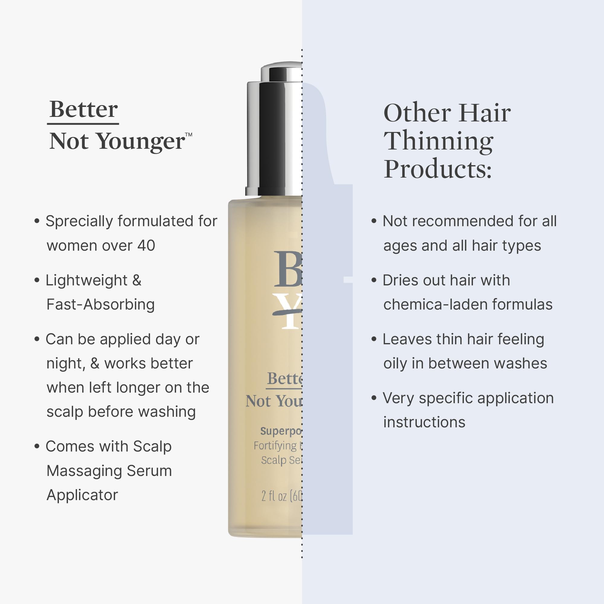 Better Not Younger serum: sensación suave al aplicar y deja brillo natural.