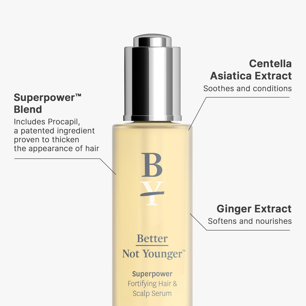 Better Not Younger serum: ingredientes jengibre y Centella para la circulación.