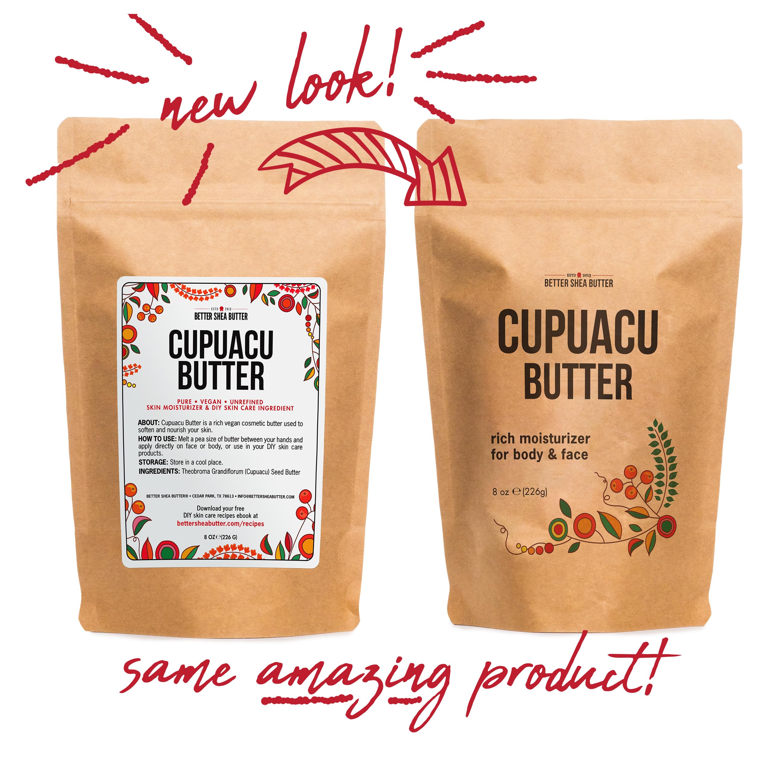 Better Shea Butter Cupuacu Manteca Raw promueve hidratación en piel.