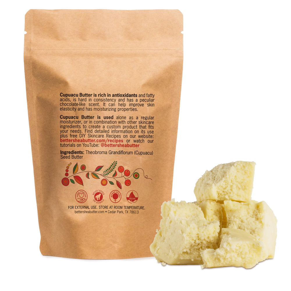 Better Shea Butter Cupuacu Manteca Raw regalo: eBook de recetas.