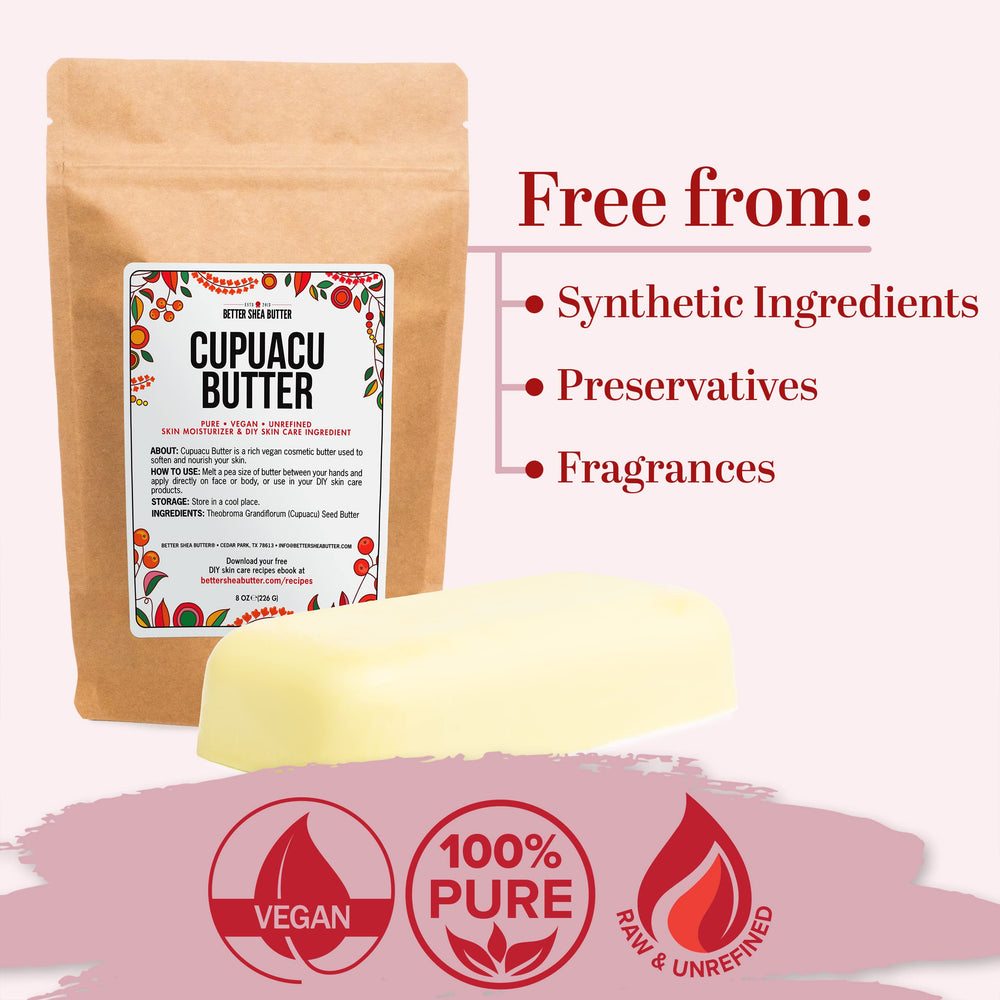 Better Shea Butter Cupuacu Manteca Raw textura cremosa lista para uso diario.