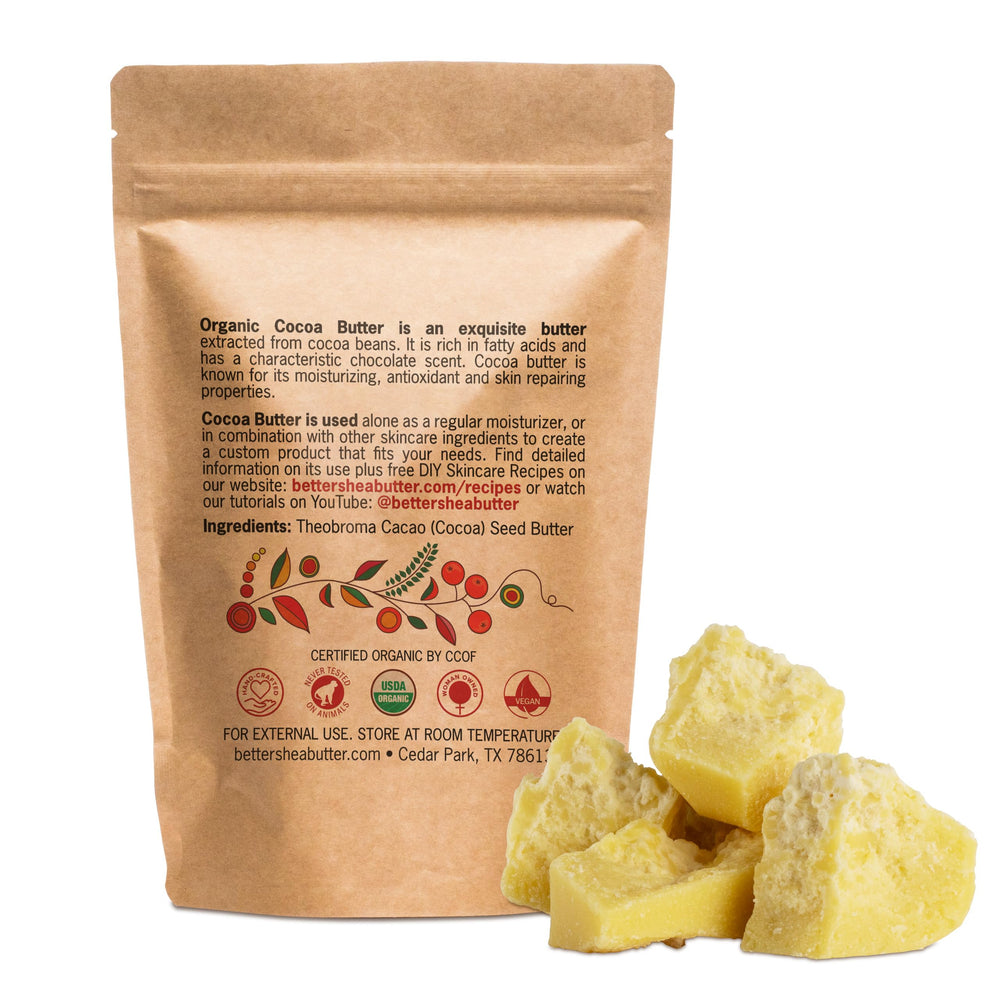 Better Shea Butter manteca cacao cruda, se funde al contacto con la piel.