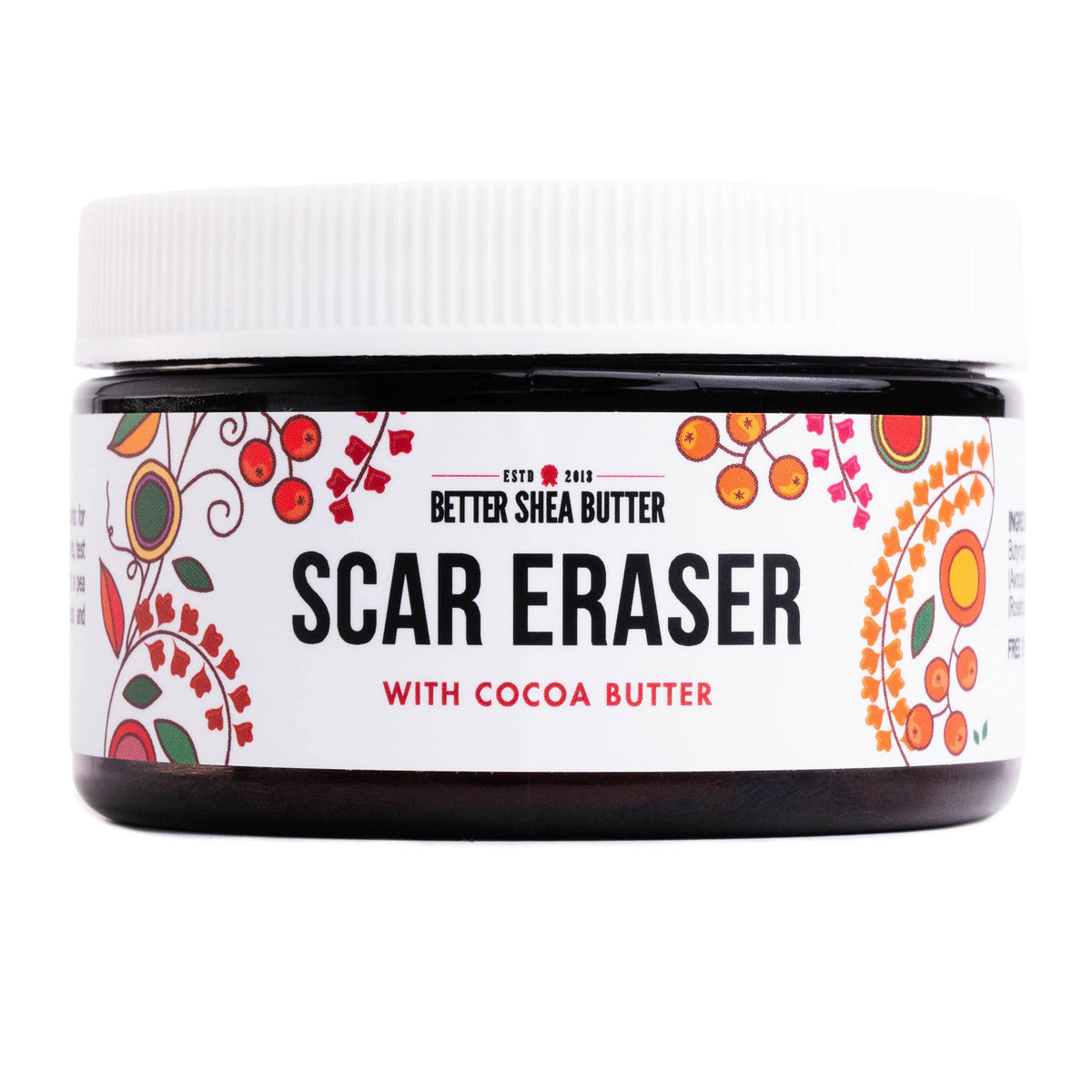 Better Shea Butter Scar Eraser Balm en bote de 4 onzas hidrata profundamente la piel.