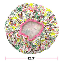 Betty Dain Fashionista Cap Tropical, forro PEVA impermeable para cabello seco.