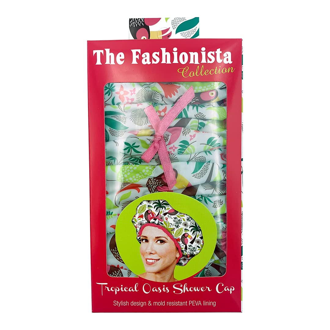 Betty Dain Fashionista Cap Tropical, ideal para uso nocturno protegiendo peinados.