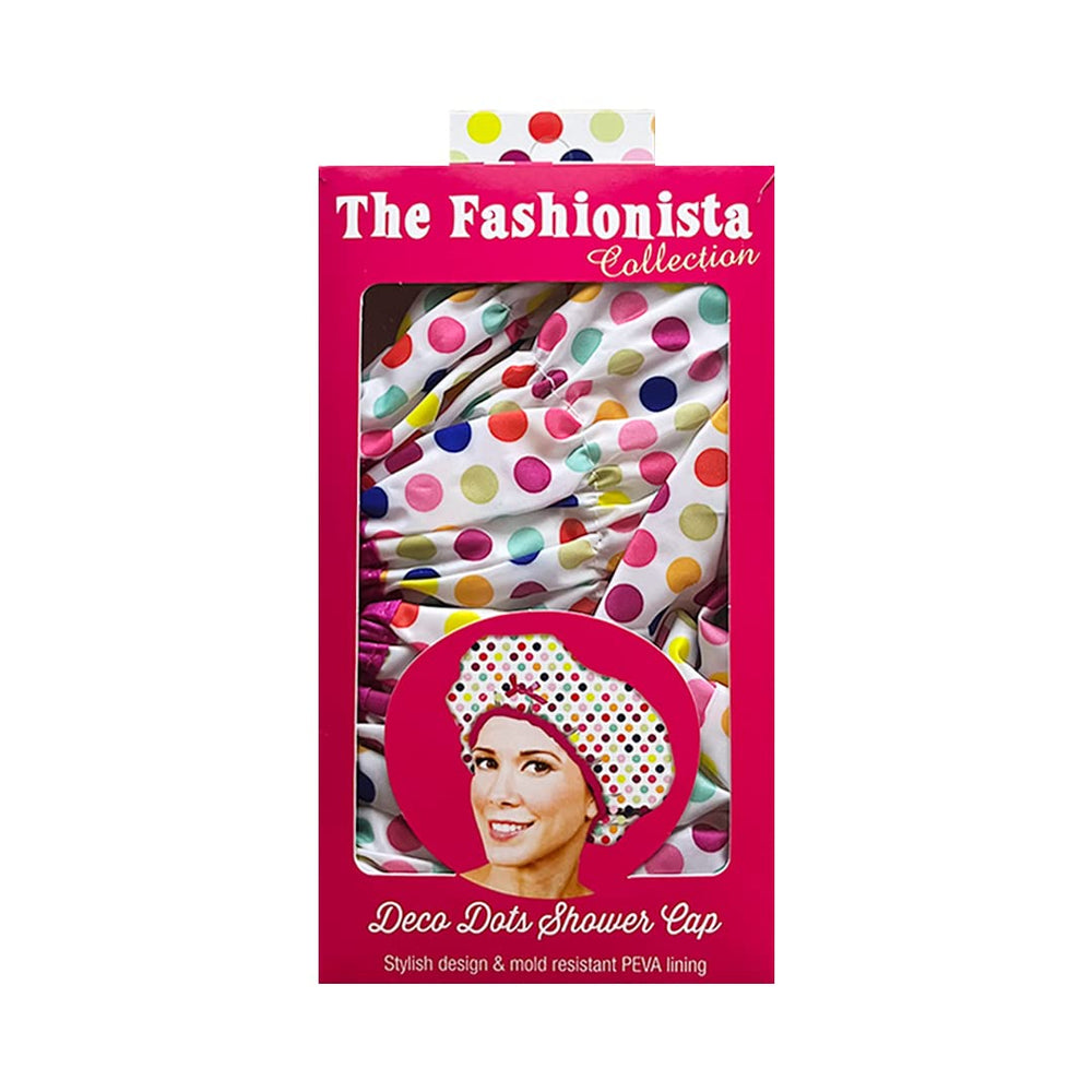 Betty Dain Fashionista capucha de ducha estilo dots protege peinados al usar.