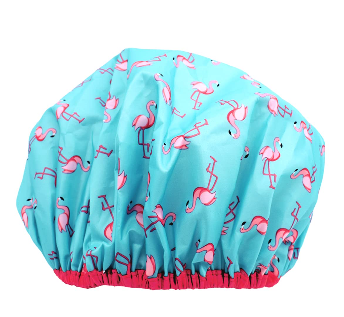 Gorra con forro PEVA protege el peinado durante la ducha.