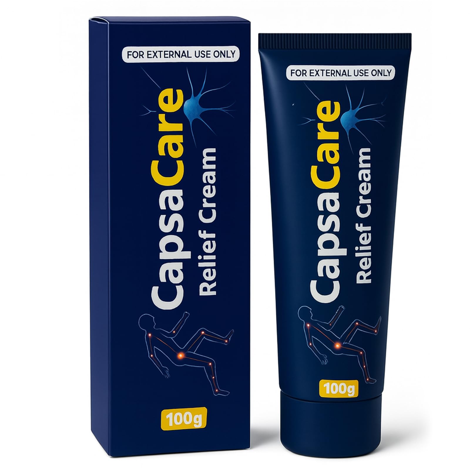 Beuifvo CapsaCare crema neuropatia en envase práctico para uso diario.