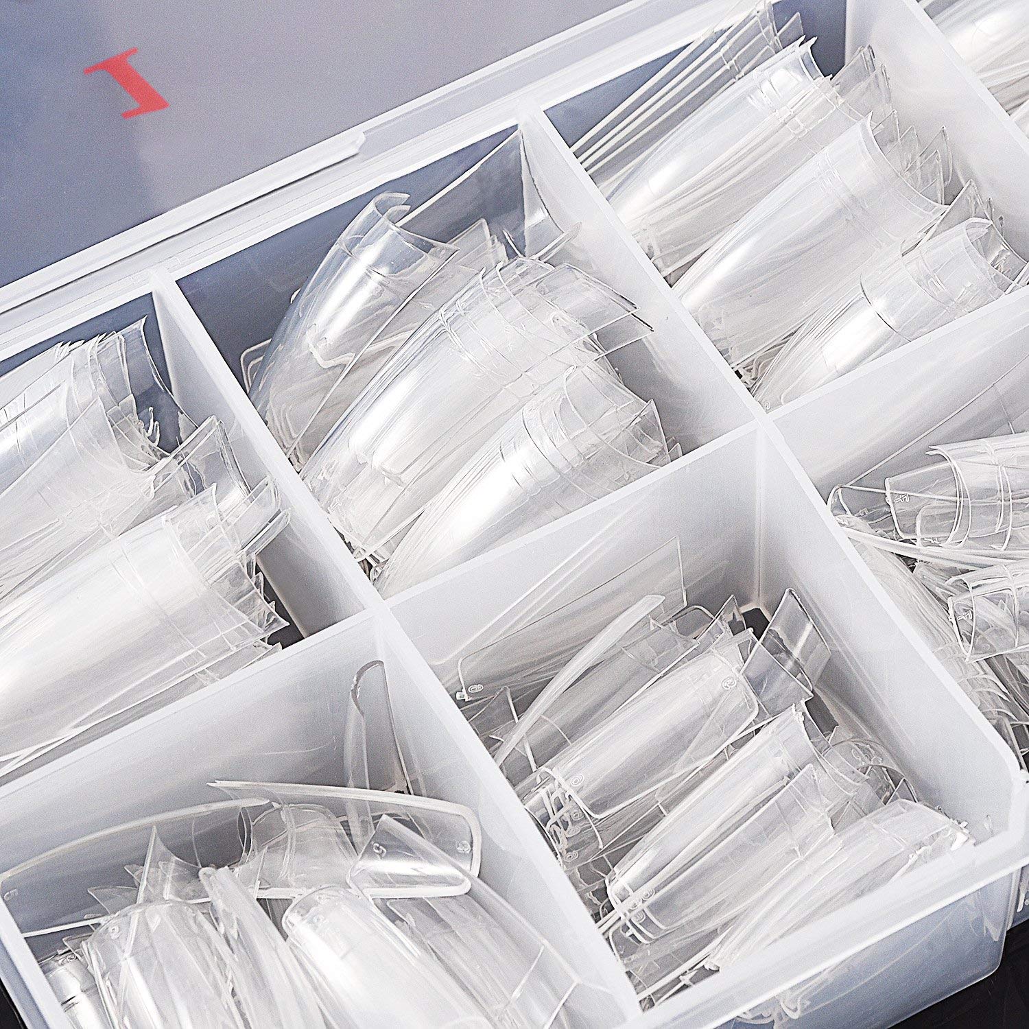 Beuniar estuche organizador, almacenamiento seguro para tips acrilicas.