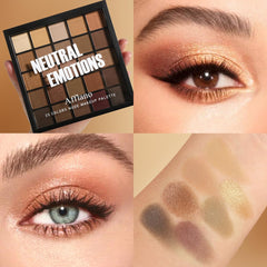 BEUSELF Paleta de sombras para ojos en tonos marrón/bronce.