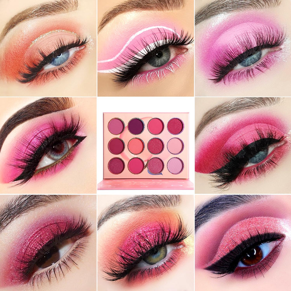 BEUSELF Sombras rosa brillo metálico para destacar en eventos.