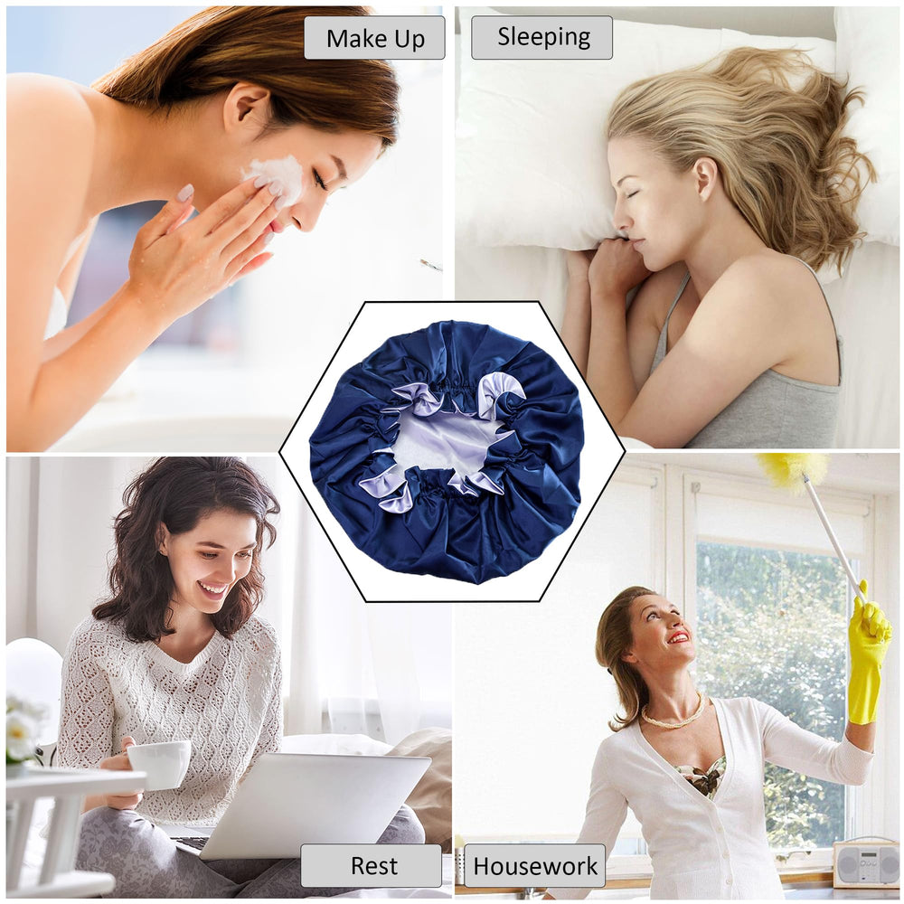 Beutyme Bonete de Satén de uso múltiple para dormir y descansar con el cabello ordenado.