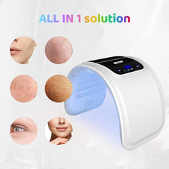 Beuwe máscara de luz facial azul para relajar y confortar la piel en casa.