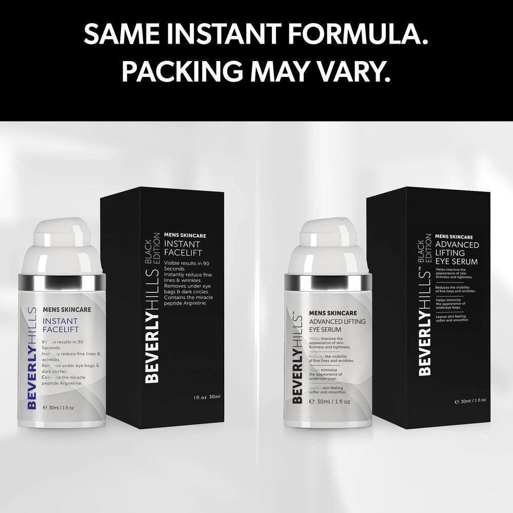 Beverly Hills Men suero para ojos, aplicador, reduce ojeras visibles.