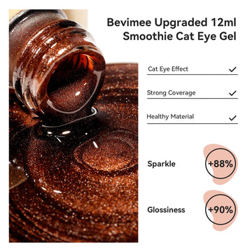 Bevimee Cat Eye usa varita magnética para crear efectos en uñas.