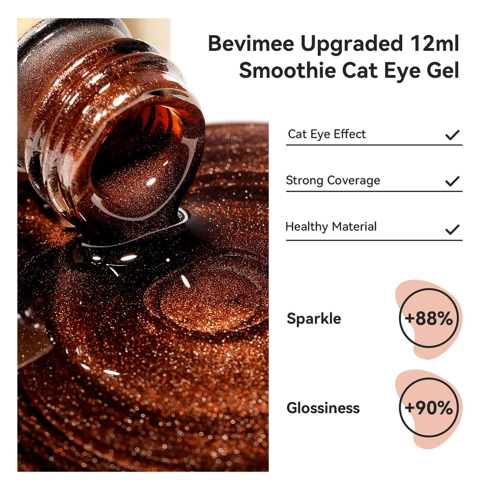 Bevimee Cat Eye usa varita magnética para crear efectos en uñas.