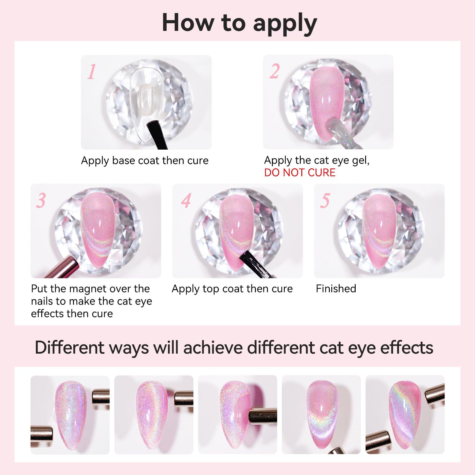 Bevimee efecto arco iris suave para looks creativos.