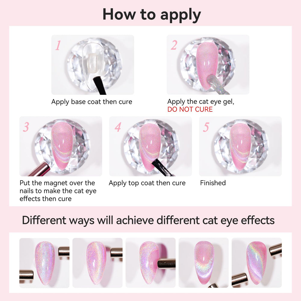 Bevimee efecto arco iris suave para looks creativos.