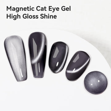 Bevimee ojo de gato brillo hologografico efecto cintilante en uñas