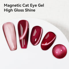 Bevimee Cat Eye Luna, primer plano con acabado luna y brillo espejo.