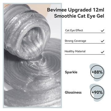 Bevimee imán ojos de gato, crea efecto sonrisa en uñas.