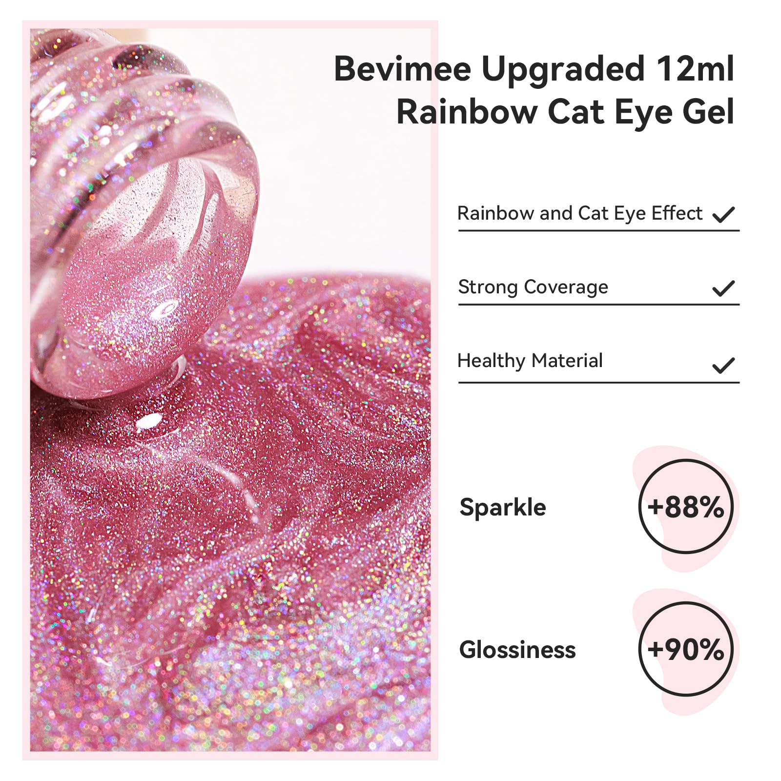 Bevimee lápiz magnético Cat Eye para crear efectos diversos.