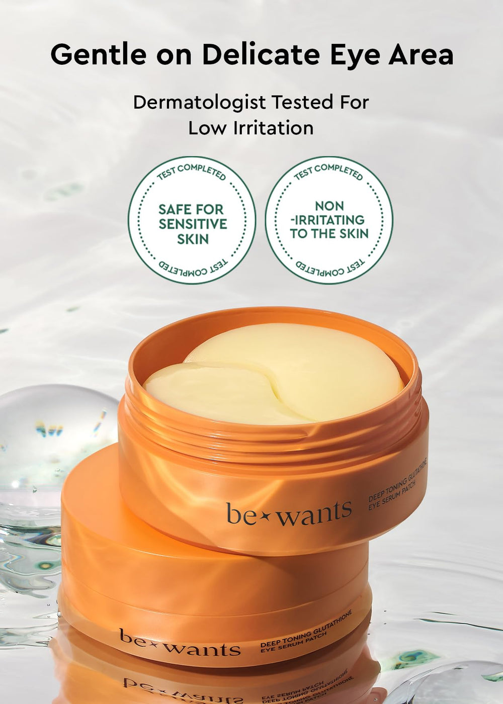 BE+WANTS envase con 60 parches para viaje