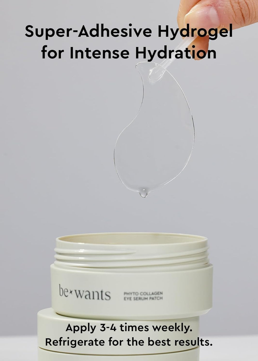 BE+WANTS bewants patches adhere firmly with hydrogel.
