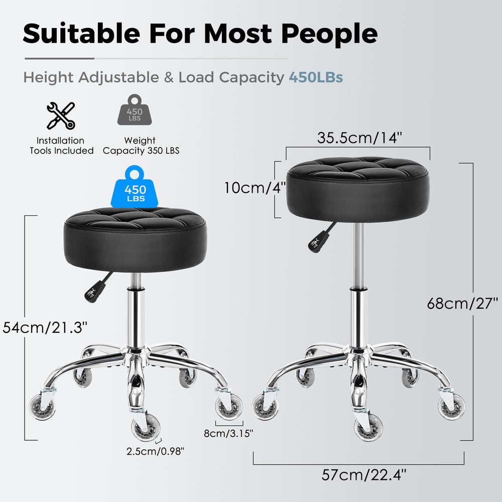 Ruedas de goma silenciosas de BEWISHOME protegiendo el piso y moviéndose sin ruido.