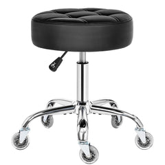 BEWISHOME silla rodante con asiento de PU grueso para comodidad prolongada.