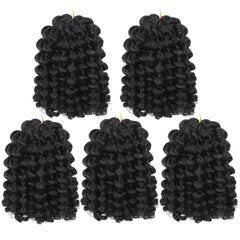 BEXIUKAKA cabello crochet de 8 pulgadas con rizos jamaicanos suaves para un aspecto natural diario.