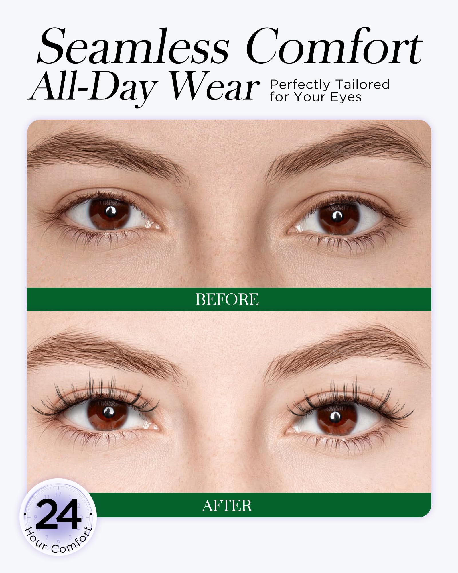 BEYELIAN pestañas magnéticas diseño delgado para look natural