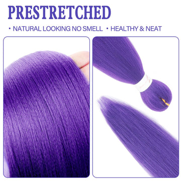 Beyond Beauty purple braiding hair for stage cosplay offers bold styling options.