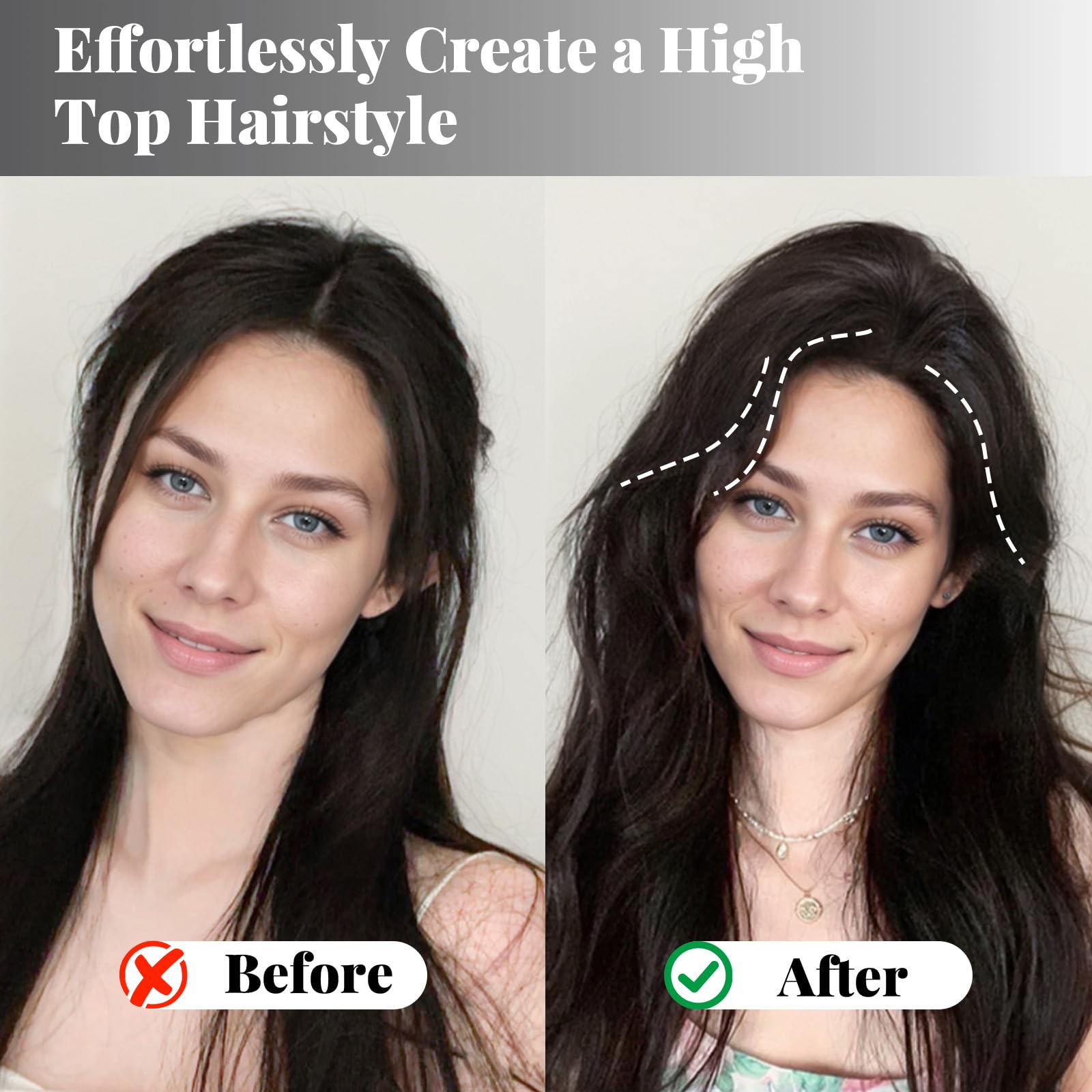 Clip BEYONGME para volumen en la raíz del cabello para fijar forma.