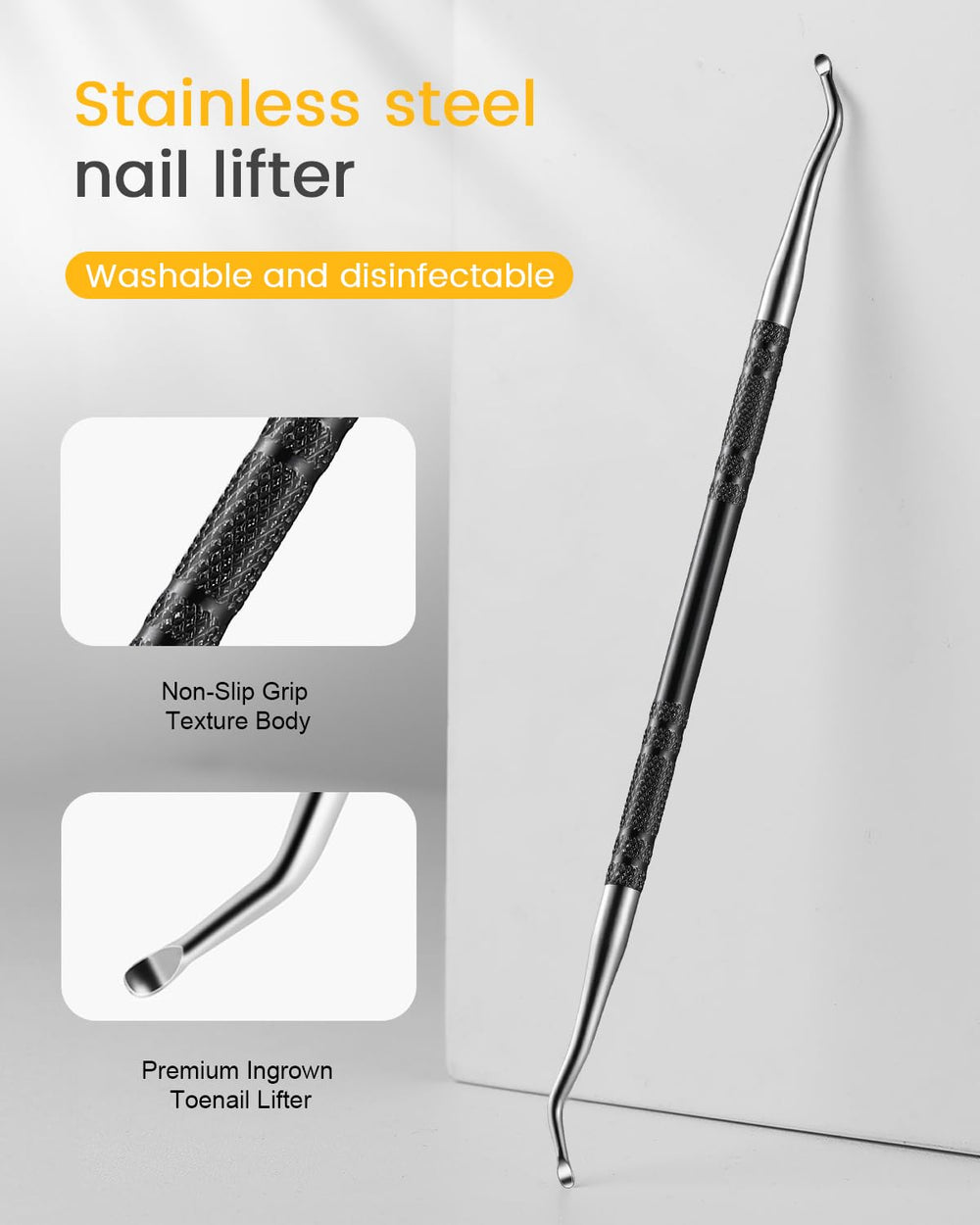 BEZOX lima para uñas duras, proporciona limado eficiente y acabado suave.