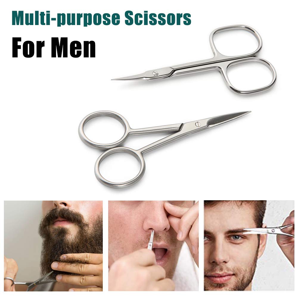 Tijeras BEZOX cejas y pestañas curva para perfilado suave