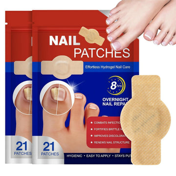 Parche BFGCKJ para uñas con hongos, aplicación nocturna que cuida la salud de la uña.
