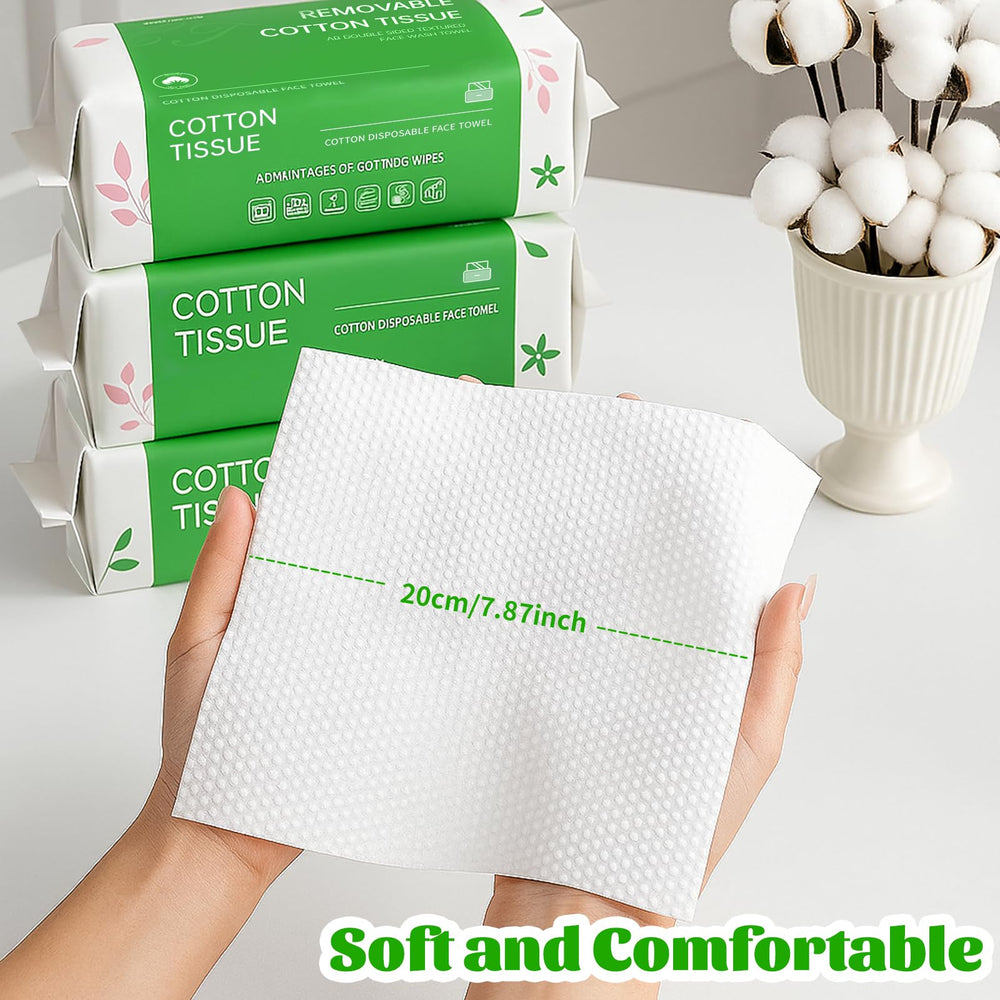 BFHKXW toallas faciales desechables de doble cara para limpieza suave y profunda.