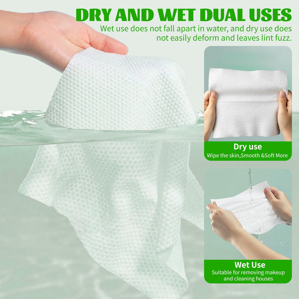 BFHKXW toallas faciales desechables con textura perla para mayor absorción.
