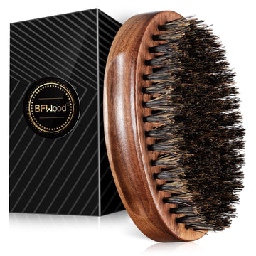 BFWood cepillo de barba con cerdas de jabalí para peinado suave.