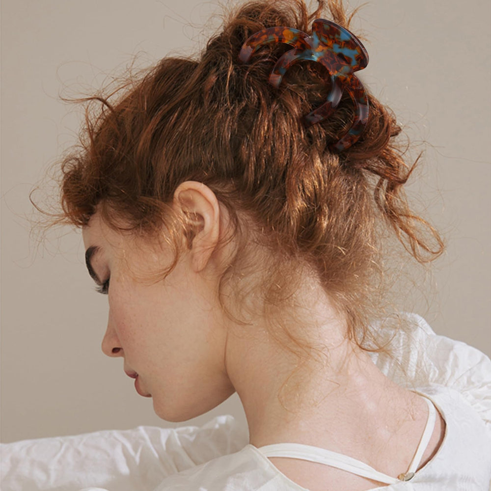 Bgffuy pinza pulpo grande negro, sujeción segura para cabello grueso en ocasiones especiales.