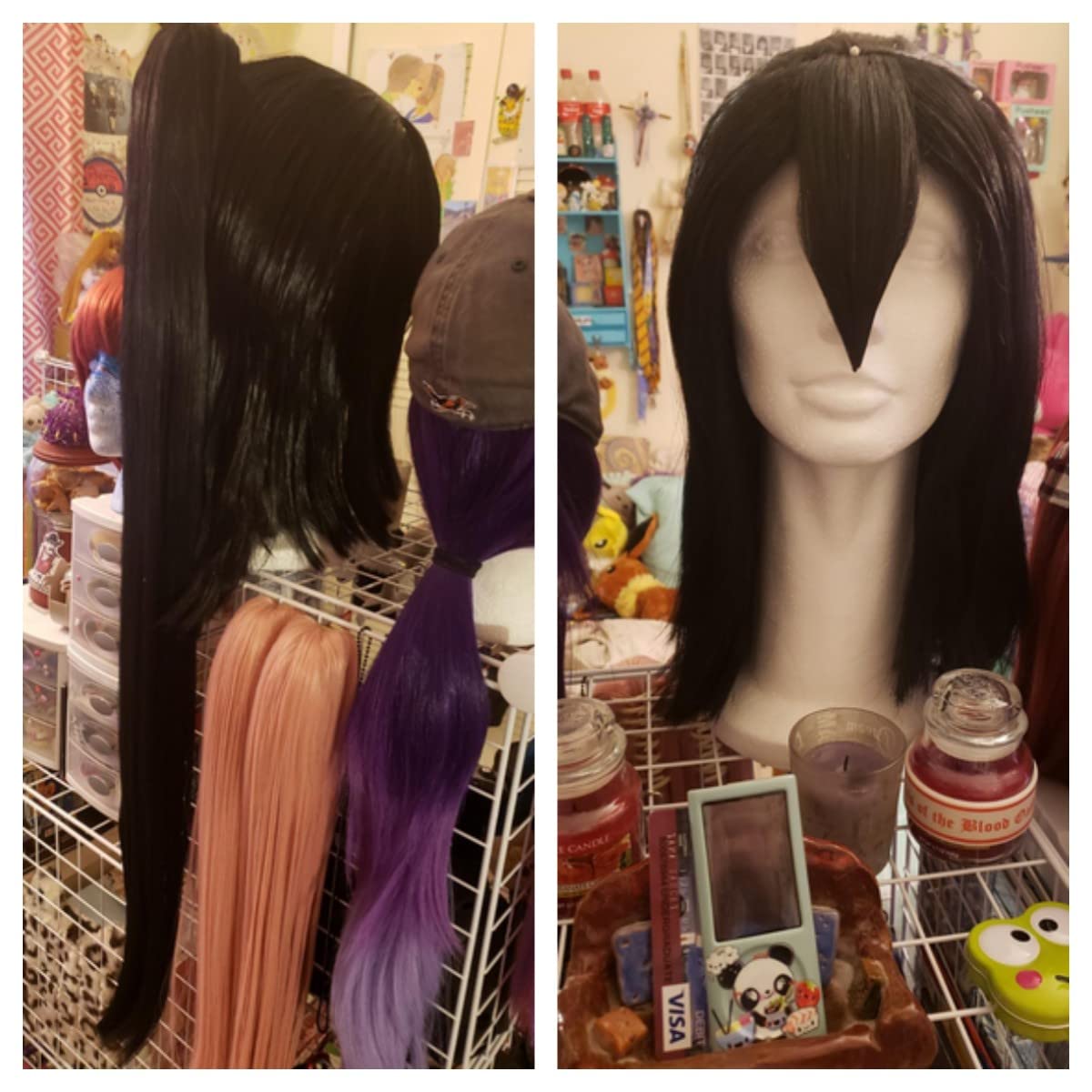 La cabeza maniquí de espuma blanca de BHD Beauty, vista lateral, perfecta para practicar estilos.