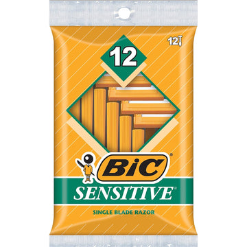 Afeitadora Bic con hoja única para piel sensible, ideal para un afeitado suave diario.