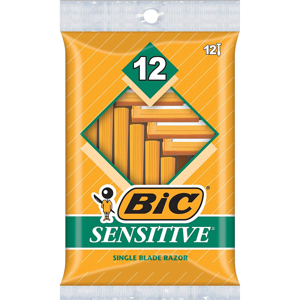Afeitadora Bic con hoja única para piel sensible, ideal para un afeitado suave diario.