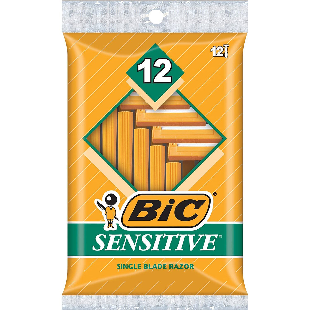 Afeitadora Bic con hoja única para piel sensible, ideal para un afeitado suave diario.